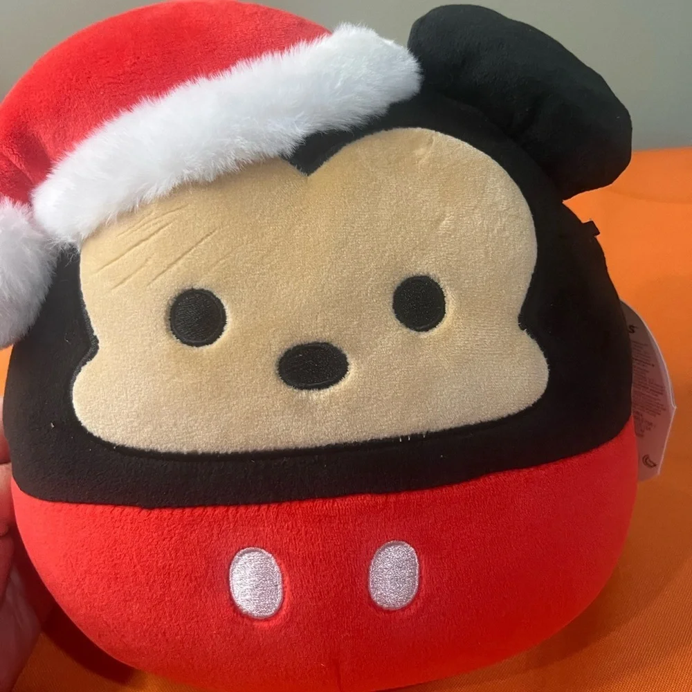 6/$25 Squishmallows Red and Black Stuffed Christmas  Mickey Mouse Plush